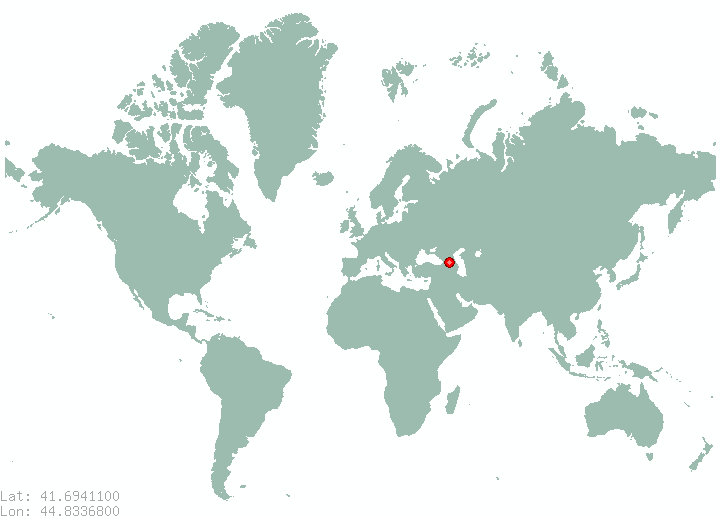 Tbilisi in world map